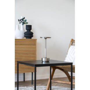 Lampa stołowa dotykowa - bezprzewodowa Lyneham LED srebrna House Nordic