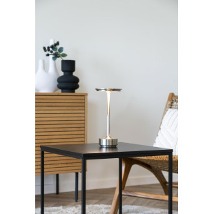 Lampa stołowa dotykowa - bezprzewodowa Lyneham LED srebrna House Nordic