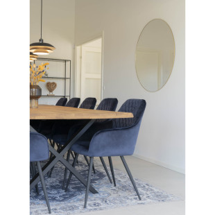 Lustro okrągłe w złotej ramie Jersey 100cm House Nordic