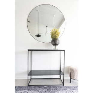 Lustro okrągłe w czarnej ramie Jersey 100cm House Nordic
