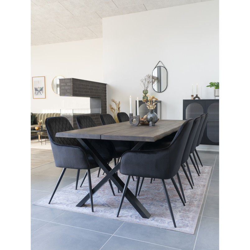 Lustro owalne na pasku w czarnej ramie Trapani 35x60cm House Nordic