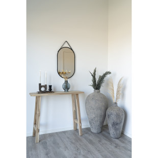 Lustro owalne na pasku w czarnej ramie Trapani 35x60cm House Nordic