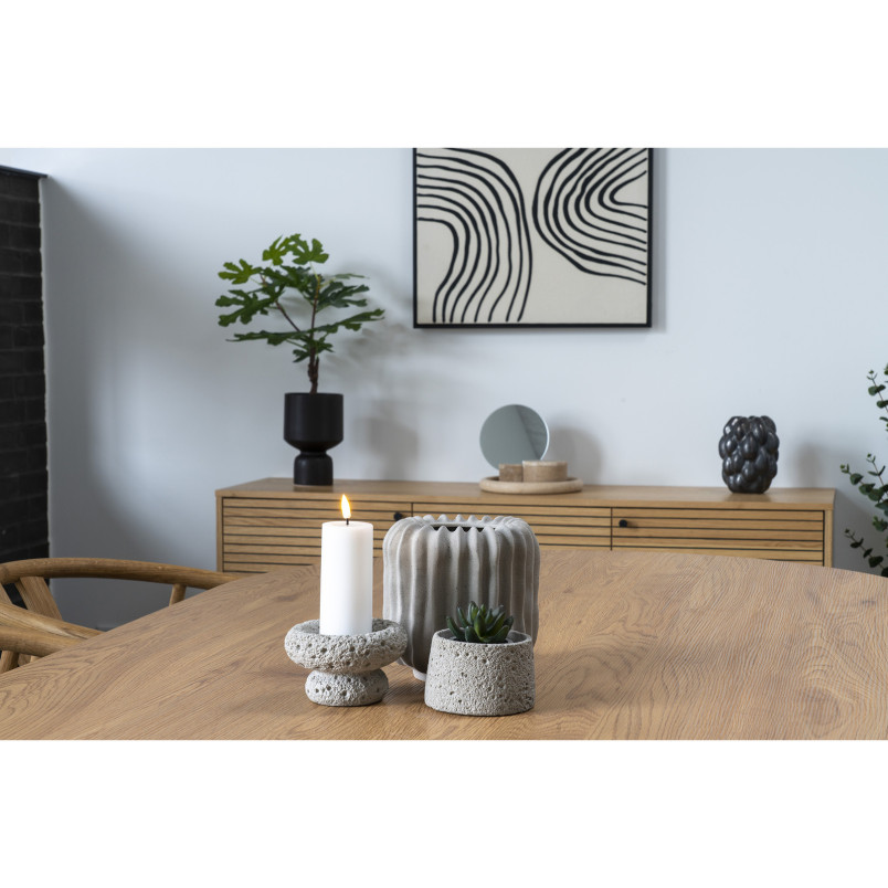 Lusterko okrągłe na trawertynowej podstawie 18cm House Nordic