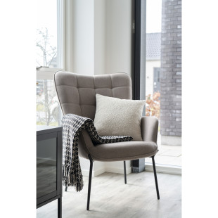 Narzuta / pled Side 130x180cm pepitka czarno-biała House Nordic