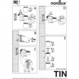 Kinkiet zewnętrzny Tin czarny Nordlux - Eleganckie oświetlenie