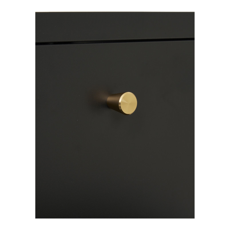 Szafka nocna metalowa z 2 sztufladami Dalby 60x40x40cm czarna House Nordic