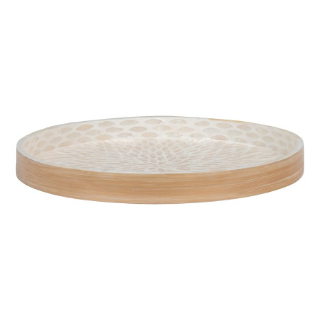 Taca dekoracyjna okrągła 40cm bambus / beżowy House Nordic