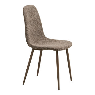 Krzesło tapicerowane  Stockholm jasnobrązowa boulca / jasny brąz House Nordic