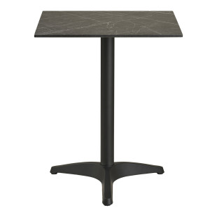 Stół kwadatowy Bistro 60x60cm ciemnoszary marmur / czarna noga House Nordic
