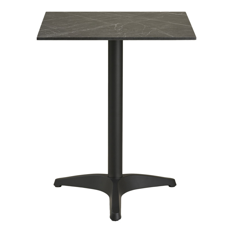 Stół kwadatowy Bistro 60x60cm ciemnoszary marmur / czarna noga House Nordic