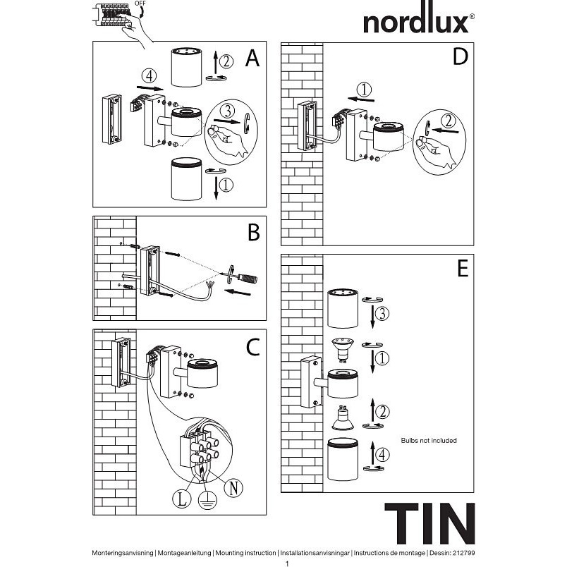 Kinkiet zewnętrzny Tin miedziany Nordlux - Eleganckie oświetlenie