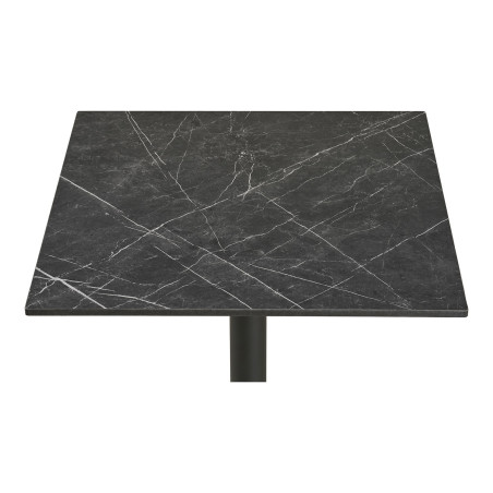 Stół kwadatowy Bistro 60x60cm ciemnoszary marmur / czarna noga House Nordic