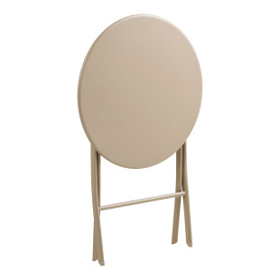 Zestaw metalowy ogrodowy 2 krzesła + stół Arcas taupe House Nordic