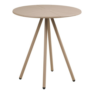 Stół metalowy okrągły Barletta Bistro 70cm taupe House Nordic