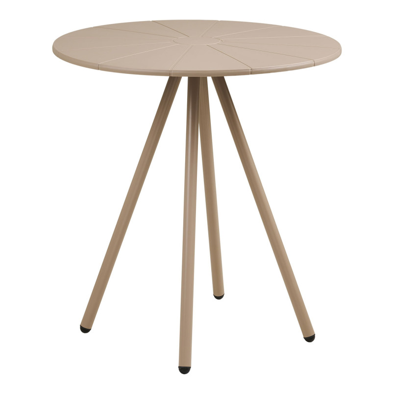 Stół metalowy okrągły Barletta Bistro 70cm taupe House Nordic