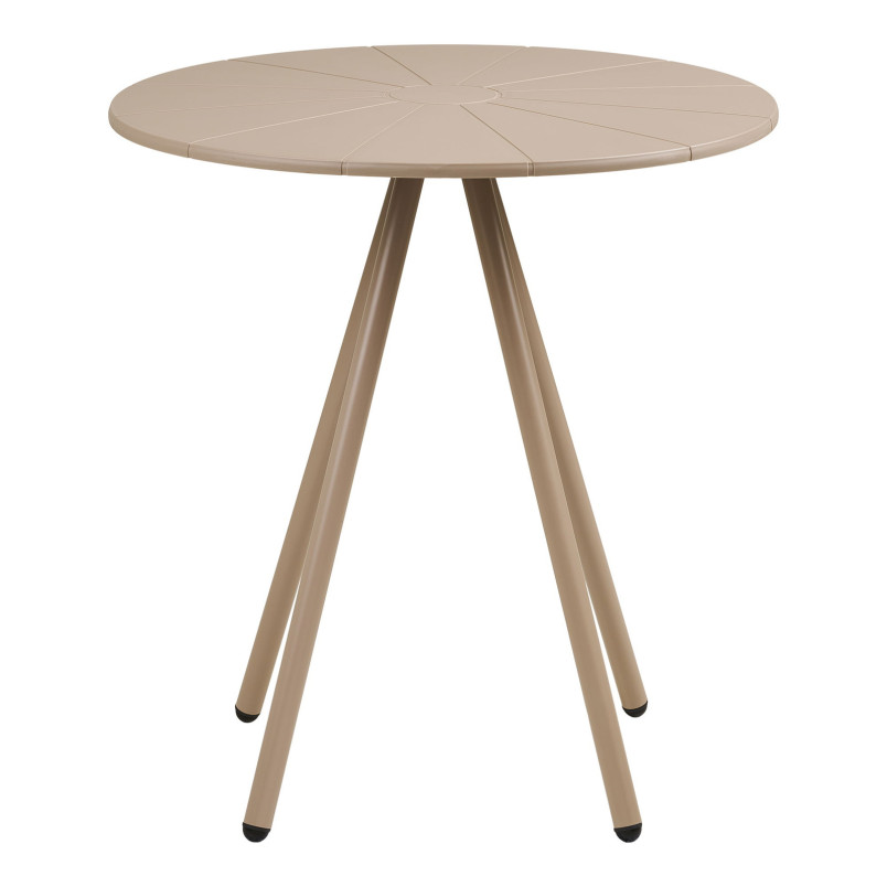 Stół metalowy okrągły Barletta Bistro 70cm taupe House Nordic