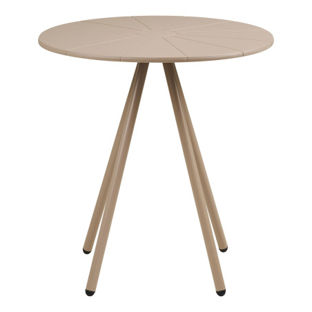 Stół metalowy okrągły Barletta Bistro 70cm taupe House Nordic