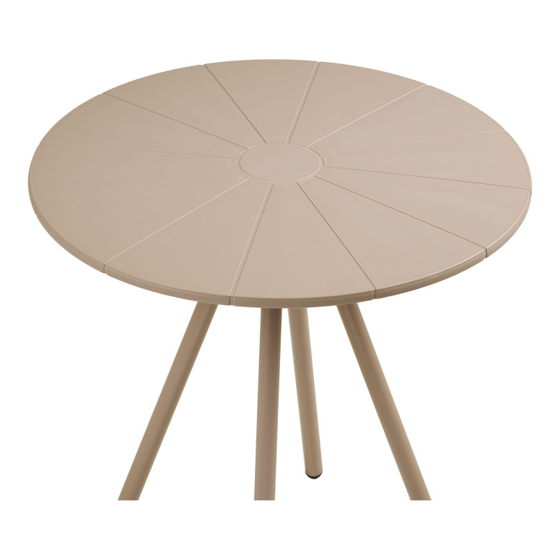 Stół metalowy okrągły Barletta Bistro 70cm taupe House Nordic