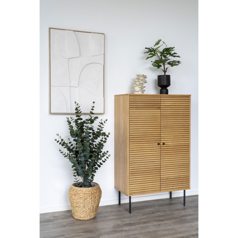 Komoda fornirowana na nóżkach Kyoto 130x80cm dąb naturalny House Nordic