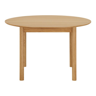 Stół okrągły rozkładany Bundaberg 120/120-220 cm fornir dębowy House Nordic