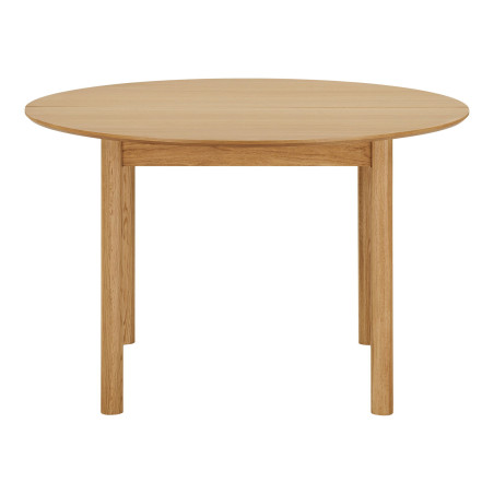 Stół okrągły rozkładany Bundaberg 120/120-220 cm fornir dębowy House Nordic