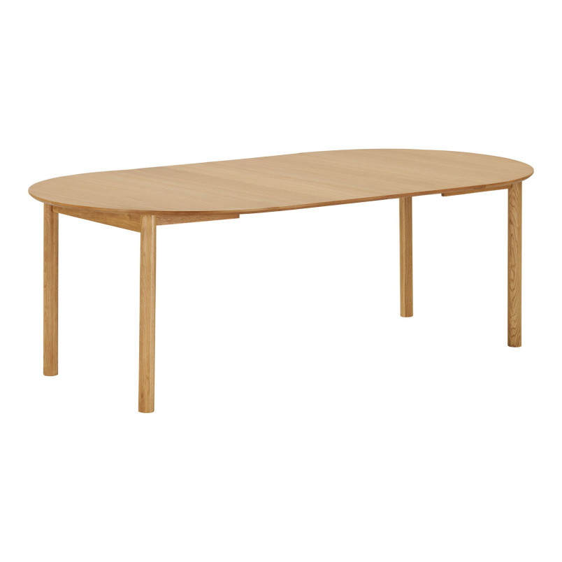 Stół okrągły rozkładany Bundaberg 120/120-220 cm fornir dębowy House Nordic