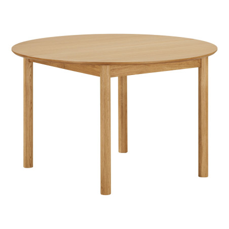 Stół okrągły rozkładany Bundaberg 120/120-220 cm fornir dębowy House Nordic