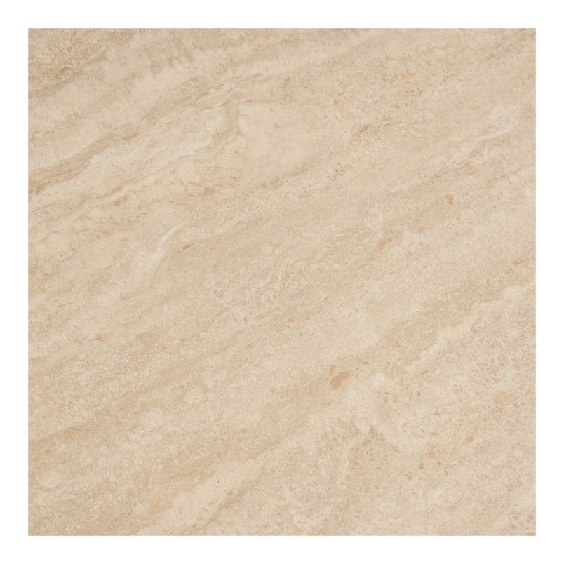 Stolik okrągły ceramiczny na jednej nodze - klepsydra Annecy 70cm trawertyn / piaskowy House Nordic