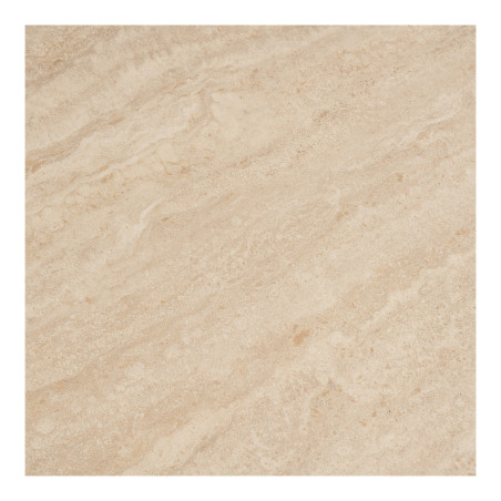 Stolik okrągły ceramiczny na jednej nodze - klepsydra Annecy 70cm trawertyn / piaskowy House Nordic