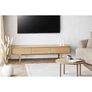 Stolik dębowy okrągły Jena 70cm House Nordic