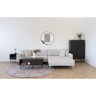 Stolik kawowy fornirowany z 2 szufladami Kyoto 100x50cm dąb dymiony House Nordic
