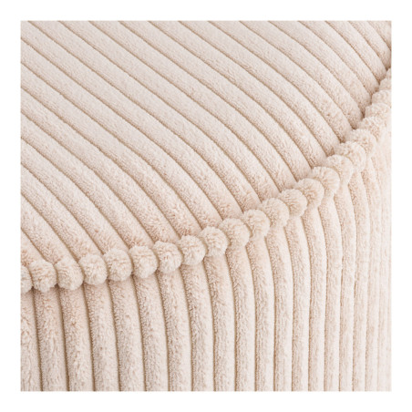 Pufa sztruksowa okrągła Taupo 40cm beżowa House Nordic