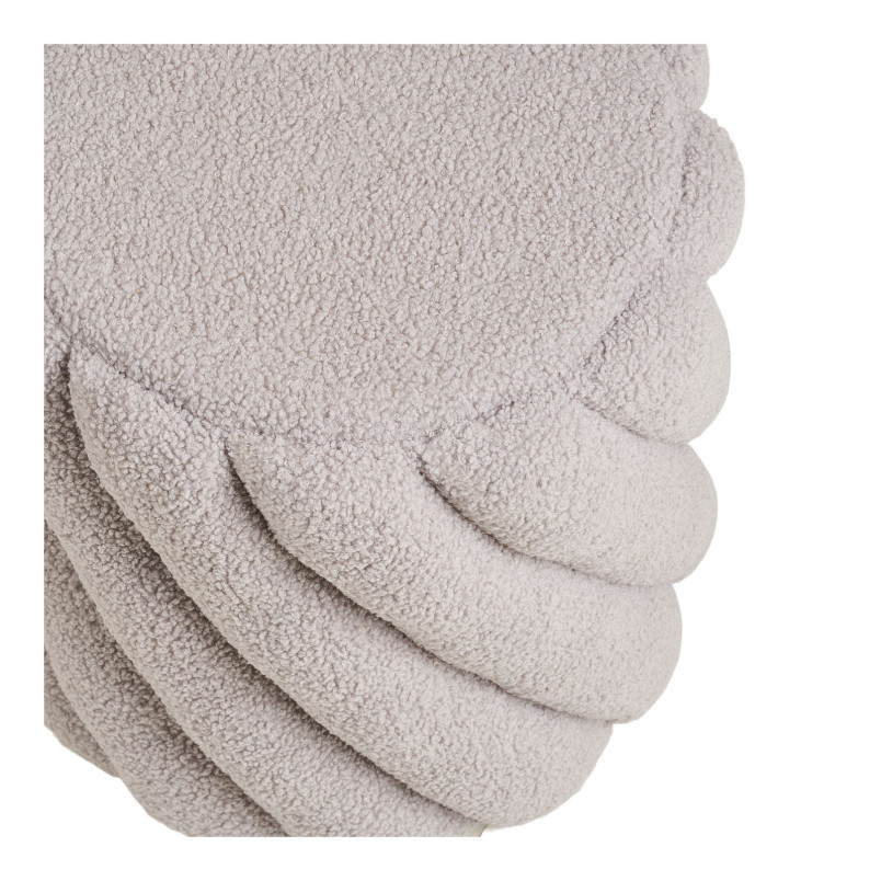 Pufa okrągła z przeszyciem Sana 38cm boucle szara House Nordic