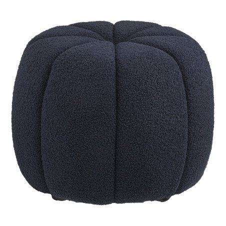 Pufa tapicerowana z przeszyciem Paisley 48cm granatowa House Nordic