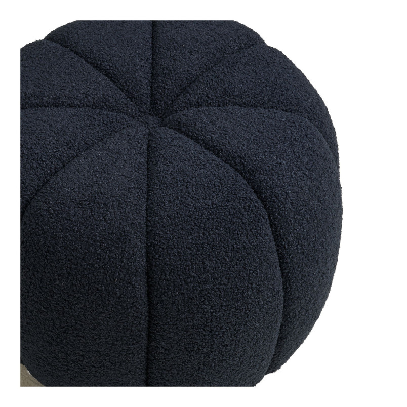 Pufa tapicerowana z przeszyciem Paisley 48cm granatowa House Nordic