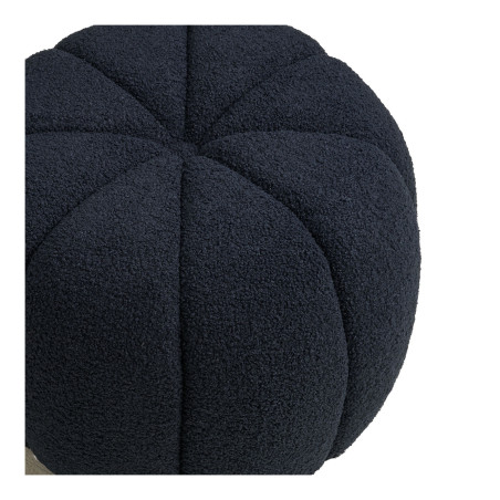Pufa tapicerowana z przeszyciem Paisley 48cm granatowa House Nordic