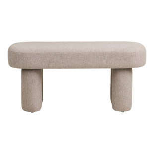Ławka tapicerowana owalna Weston 95x36cm  piaskowa House Nordic