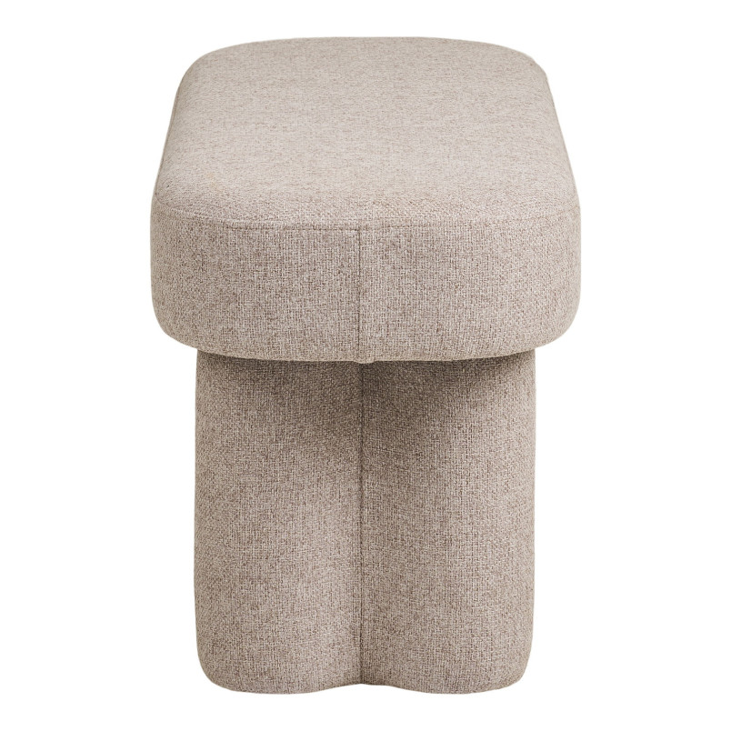 Ławka tapicerowana owalna Weston 95x36cm  piaskowa House Nordic