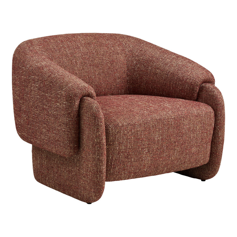 Fotel designerski tapicerowany Hamilton bordowy House Nordic