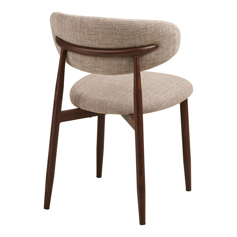 Krzesło tapicerowane Levanto piaskowy / orzech House Nordic