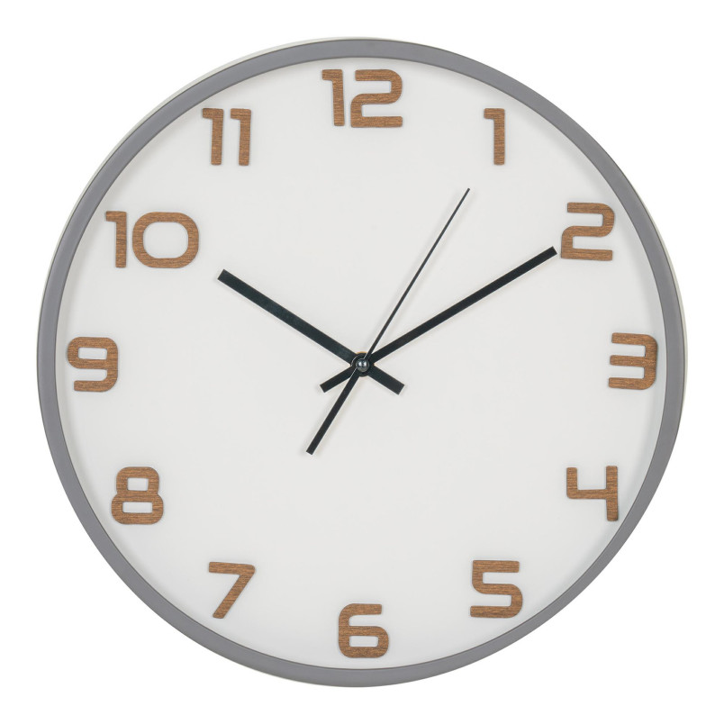 Zegar ścienny okrągły z cichym mechanizmem Greenwich 35cm szary House Nordic