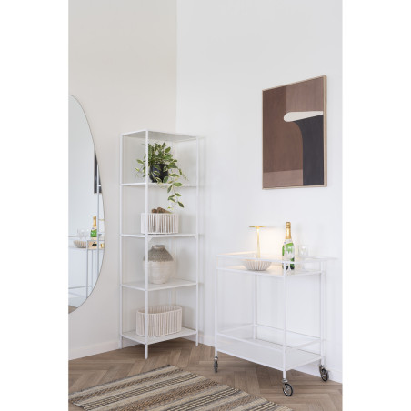 Wózek barowy / barek metalowy Vita 68cm biały House Nordic