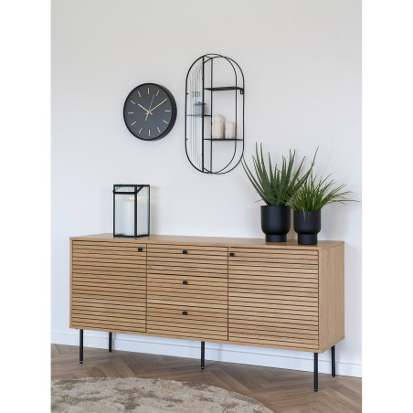 Zegar ścienny okrągły Kenington 35cm czarny House Nordic