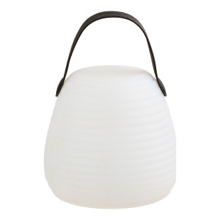 Lampa ogrodowa przenośna Derry LED RGM 13cm biała z paskiem House Nordic