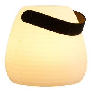 Lampa ogrodowa przenośna Derry LED RGM 13cm biała z paskiem House Nordic
