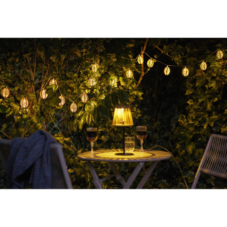 Girlanda ogrodowa Carlisle 180cm polirattan naturalny / czarny House Nordic
