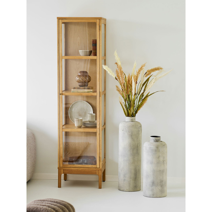 Wazon metalowy w stylu wabi-sabi Hou 60,5x24cm antyczny beż House Nordic