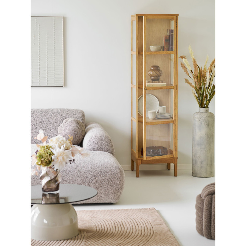 Wazon metalowy w stylu wabi-sabi Hou 78,5x24cm antyczny beż House Nordic