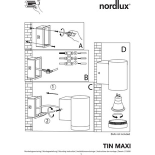 Kinkiet zewnętrzny Tin Maxi biały - Nordlux | Oświetlenie ogrodu