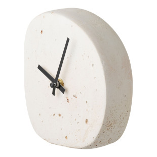 Zegar stołowy cementowy o organicznym kształcie Linz 14,15cm House Nordic